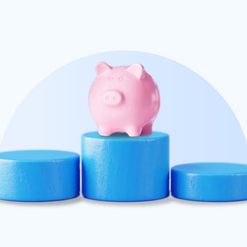 piggybank on a riser