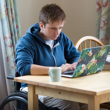 Person on laptop computer