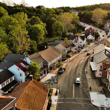 Residential area with architectural homes on Main Street